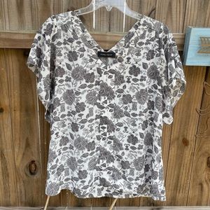 Floral work blouse